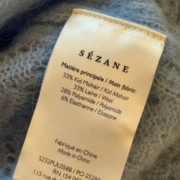 NWOT Sezane Louison Jumper in Polar Blue Size S - Picture 10 of 11